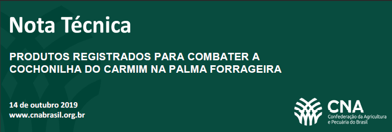 Levantamento dos produtos registrados para combater a Cochonilha do Carmim na Palma Forrageira