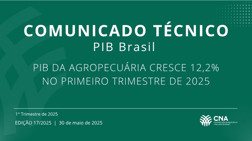 CNA divulga análise do PIB