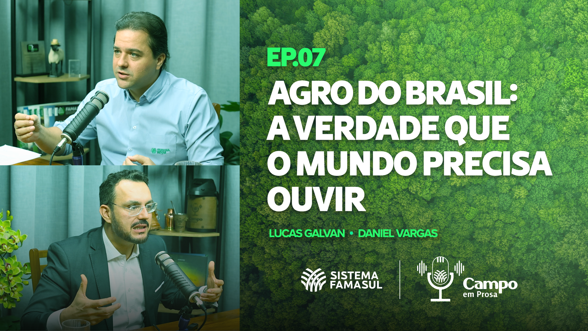 Podcast do Sistema Famasul questiona distorções sobre o agro nos debates climáticos