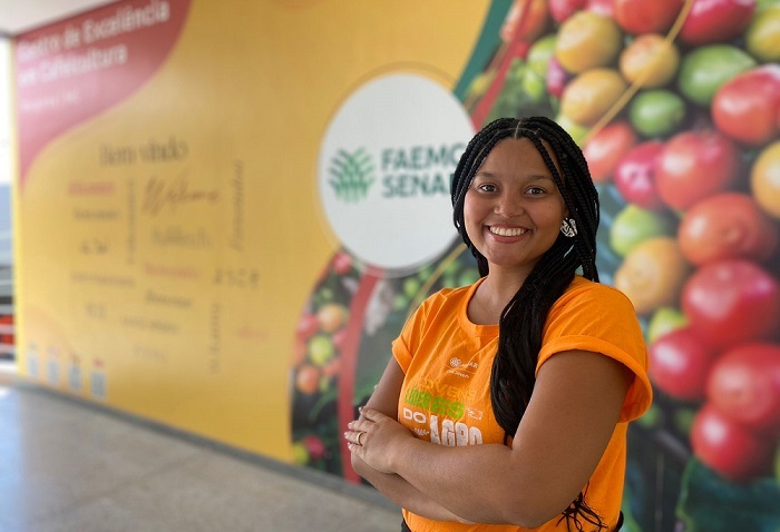 Eduarda durante missão do CNA Jovem